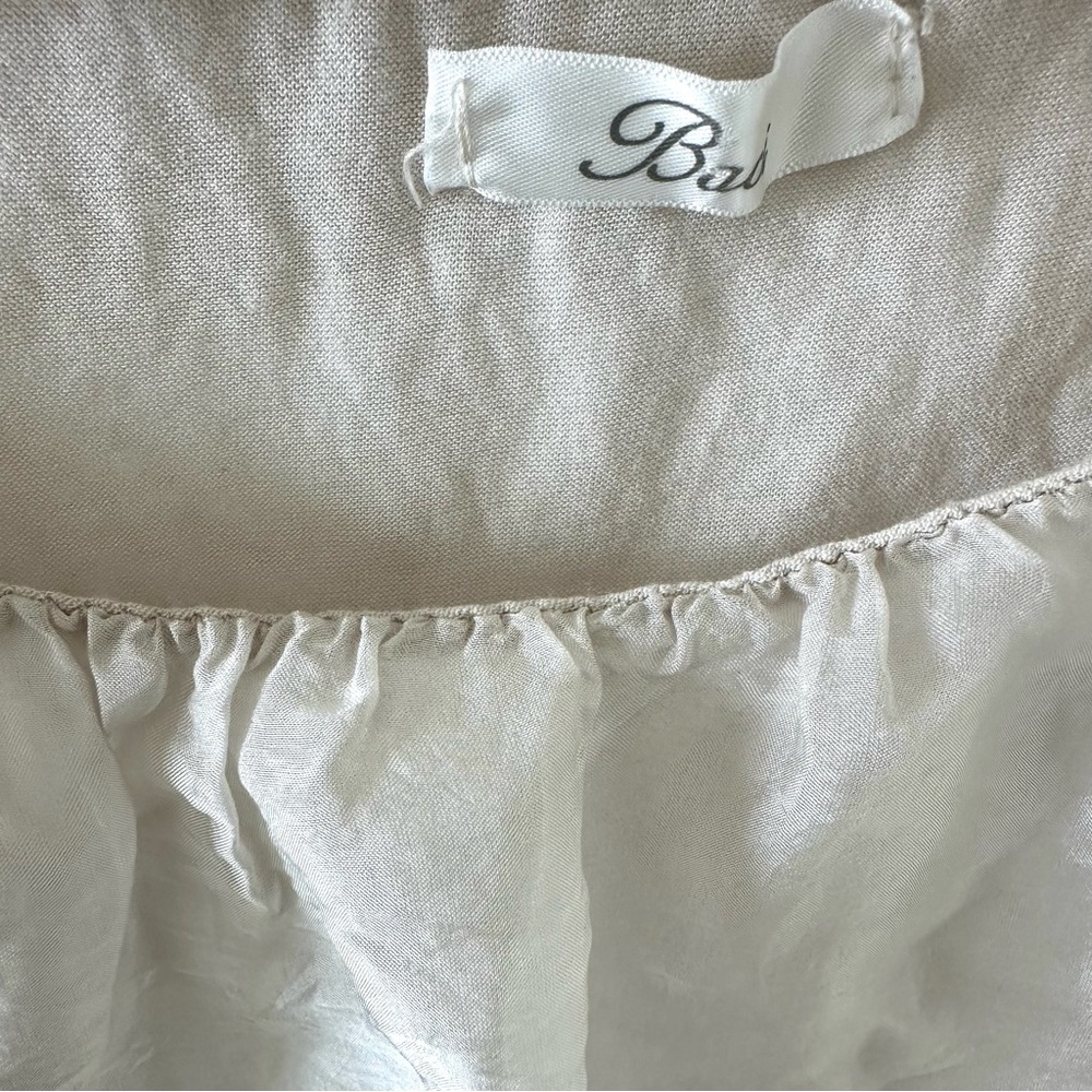 Silky Bubble bottom Elegant Dressy Blouse by Baci - Picture 2 of 10